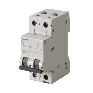 کلید مینیاتوری 16 آمپر تک پل+نول 6 کیلو آمپر زیمنس تیپ C کد 5SL6516-7