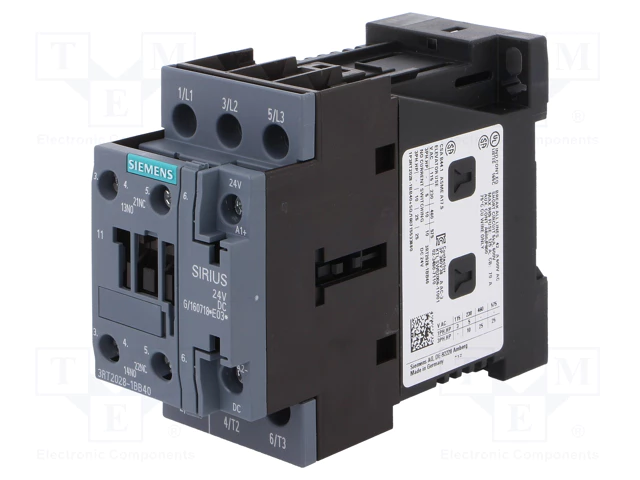 کنتاکتور زیمنس 11Kw مدل 3RT2026-1AP00 بوبین 220VAC