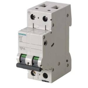 کلید مینیاتوری 0.5 آمپر دو پل 10 کیلو آمپر زیمنس تیپ C کد 5SL4205-7