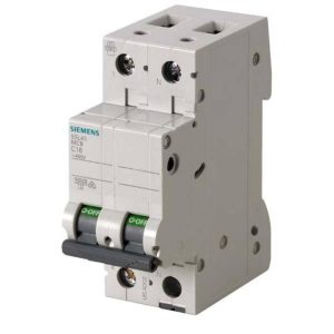 کلید مینیاتوری 16 آمپر تک پل+نول 10 کیلو آمپر زیمنس تیپ C کد 5SL4516-7